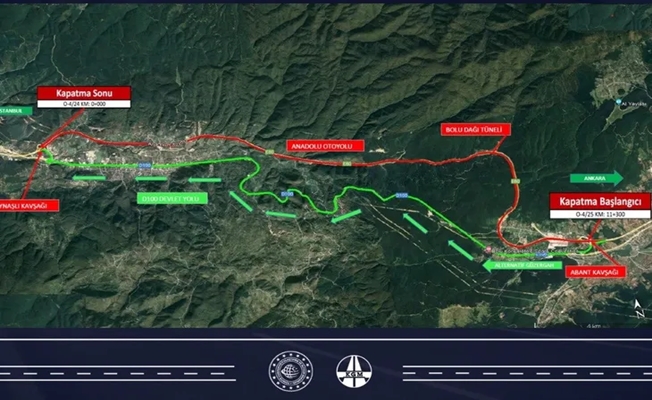 Bolu Dağı tüneli tek yönlü uzatma çalışması yapılacak