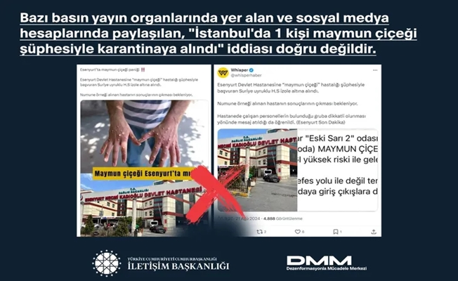 'Maymun Çiçeği'nin Türkiye iddiaları dezenformasyondan ibaret