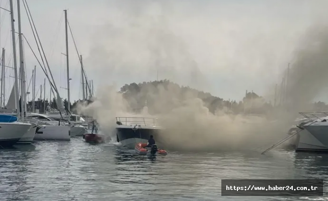 Muğla'da yat yangını!