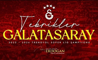 Cumhurbaşkanı Erdoğan'dan Galatasaray'a tebrik