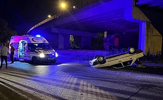 Düzce'de alkollü sürücü kaza yaptı