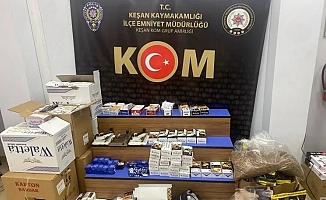 Edirne Keşan'da kapsamlı kaçakçılık operasyonu